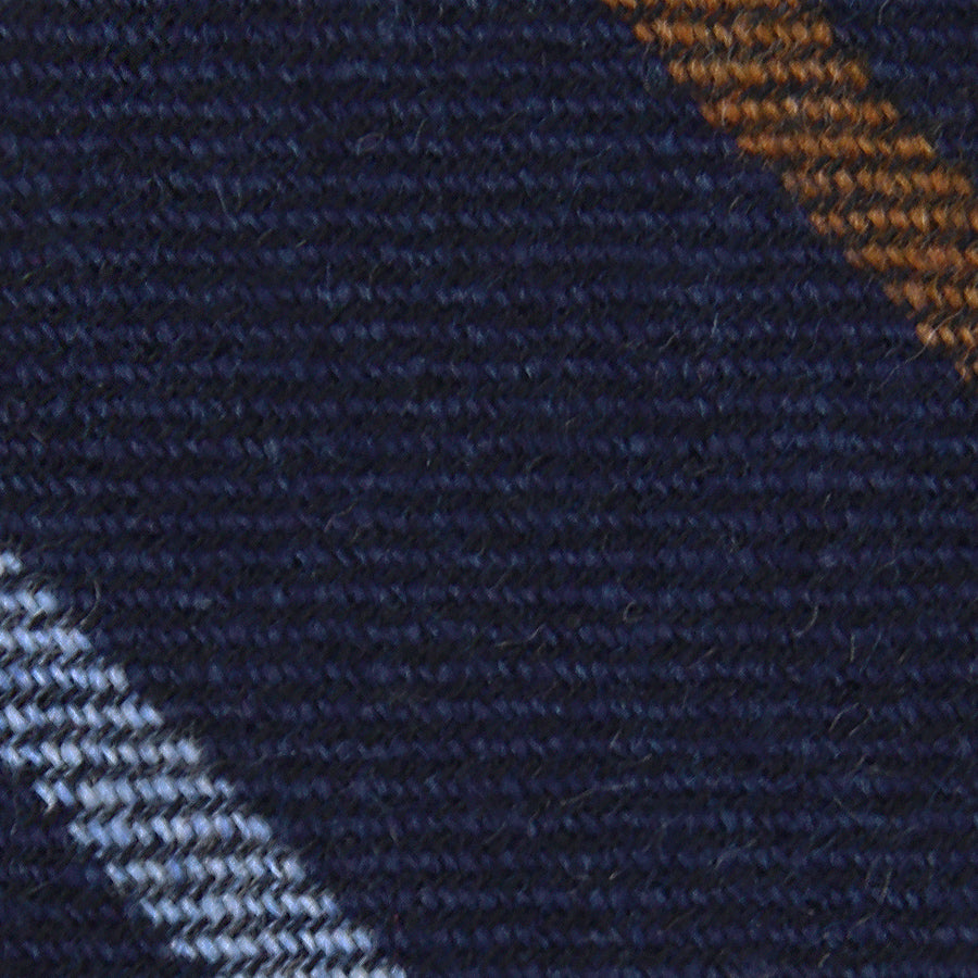 Striped Cashmere Bespoke Tie - Navy