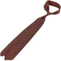 Copper Madder Silk Tie - Eggplant - Hand-Rolled
