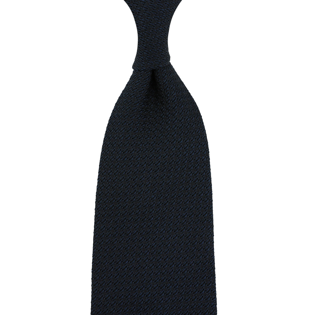 Plain Cashmere / Silk Grossa Grenadine Tie - Midnight