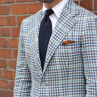 Grenadine / Garza Grossa Tie - Midnight - Hand-Rolled