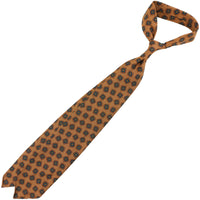 Copper Madder Silk Tie - Oatmeal - Hand-Rolled