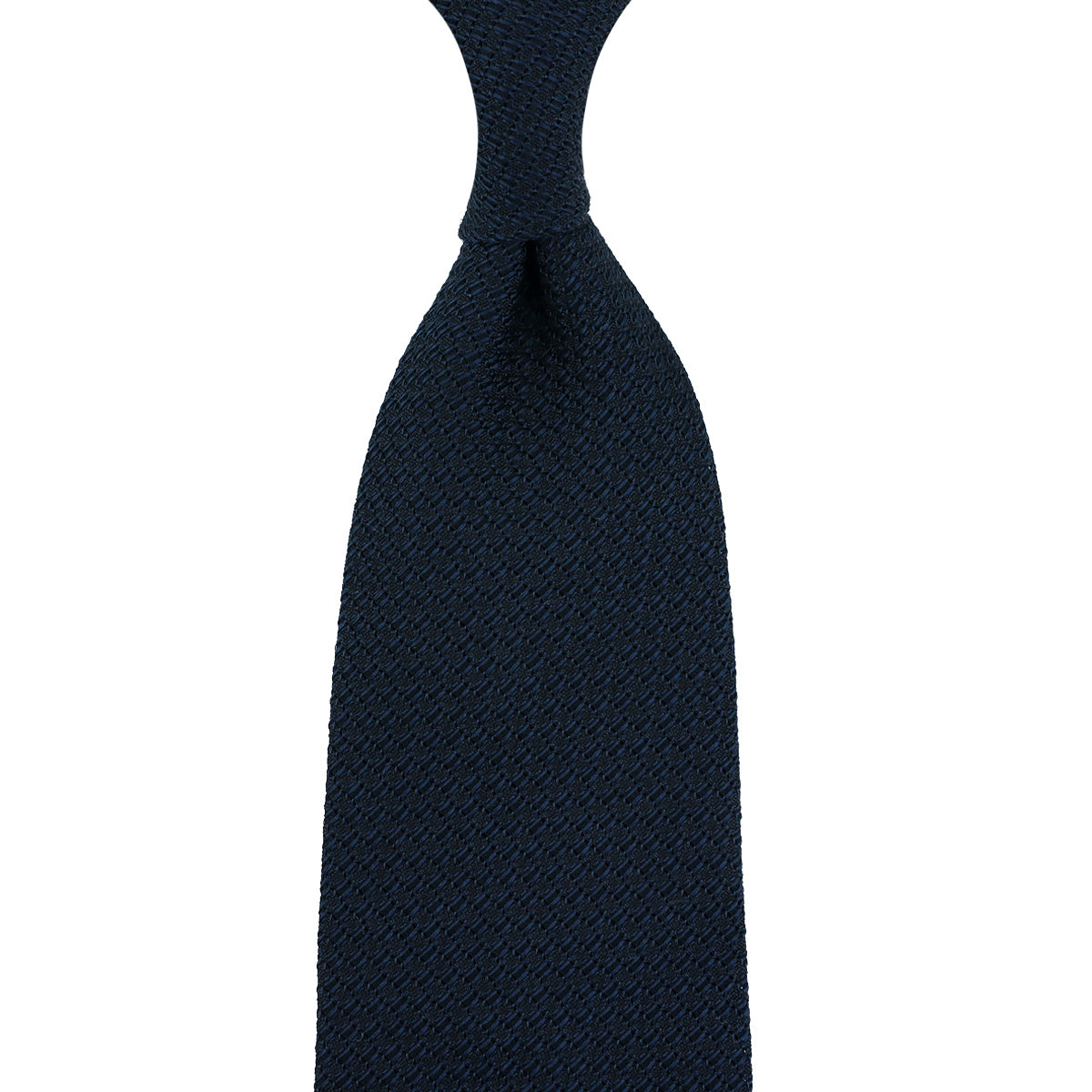 Plain Cashmere / Silk Grossa Grenadine Tie - Navy