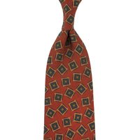 Copper Madder Silk Tie - Red - Hand-Rolled