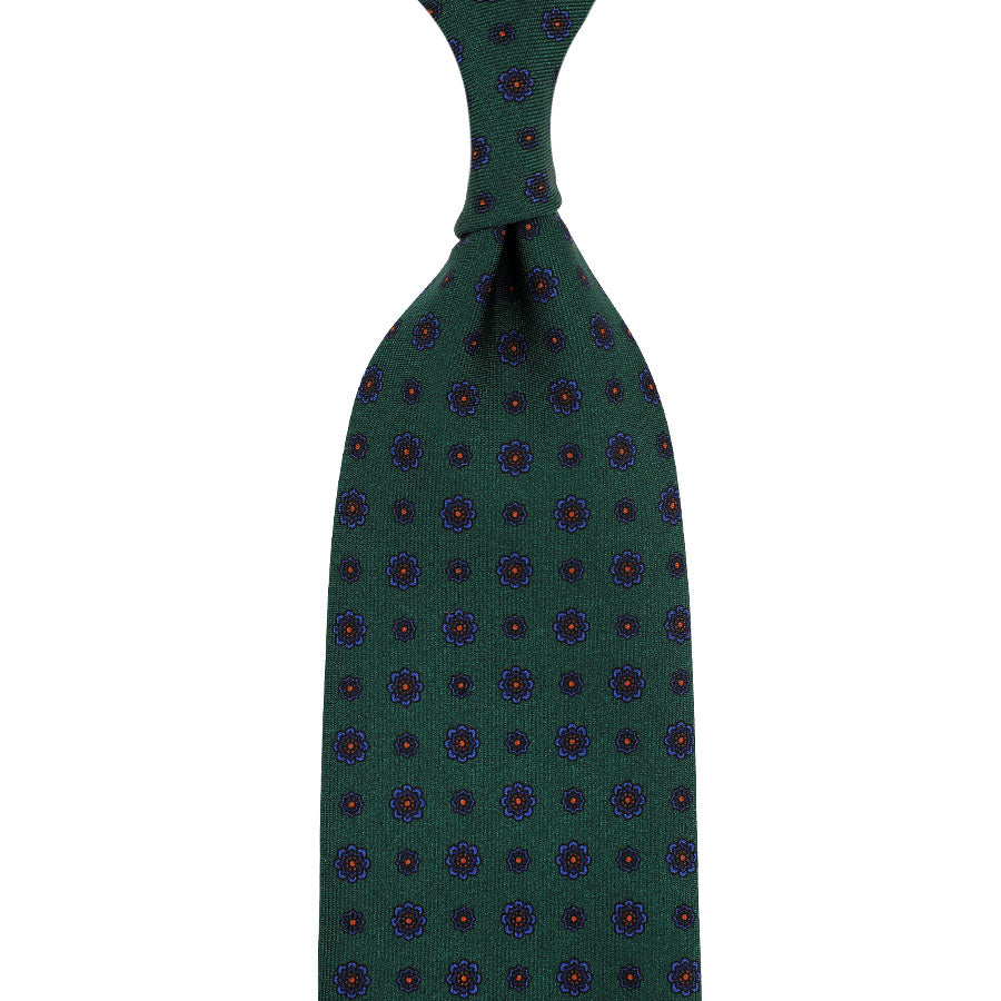 Ancient Madder Silk Tie - Forest - Hand-Rolled