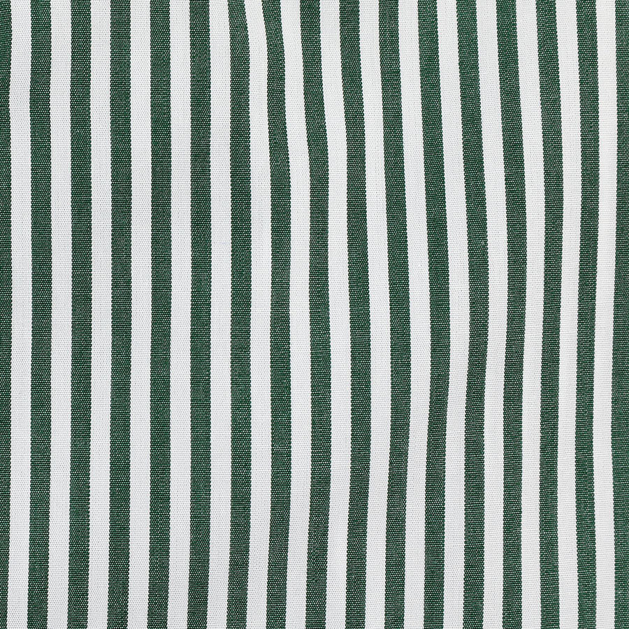 Poplin Pencil Stripe Semi Spread Shirt - White / Green - Regular Fit
