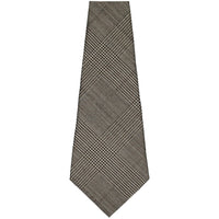 Vintage Glencheck Bespoke Wool Tie - Beige