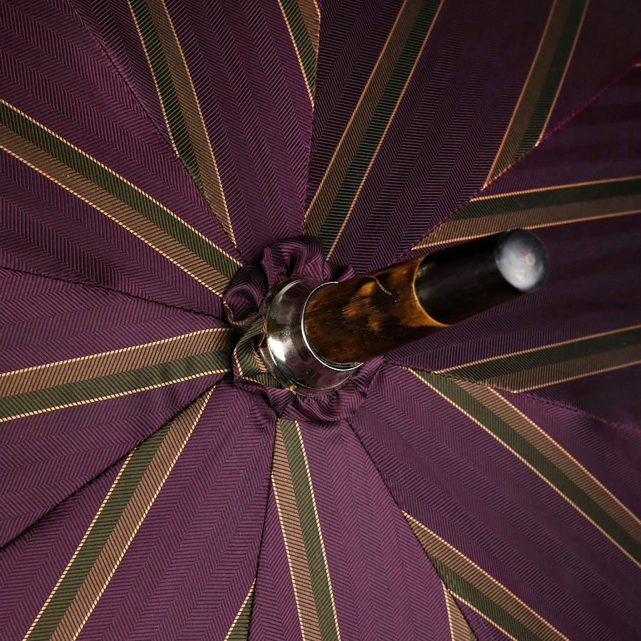 Shibumi x Mario Talarico Umbrella Eggplant Striped - Chestnut