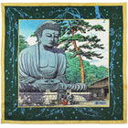Ukiyo-e Silk Pocket Square - Kamakura Daibutsu - 40x40cm