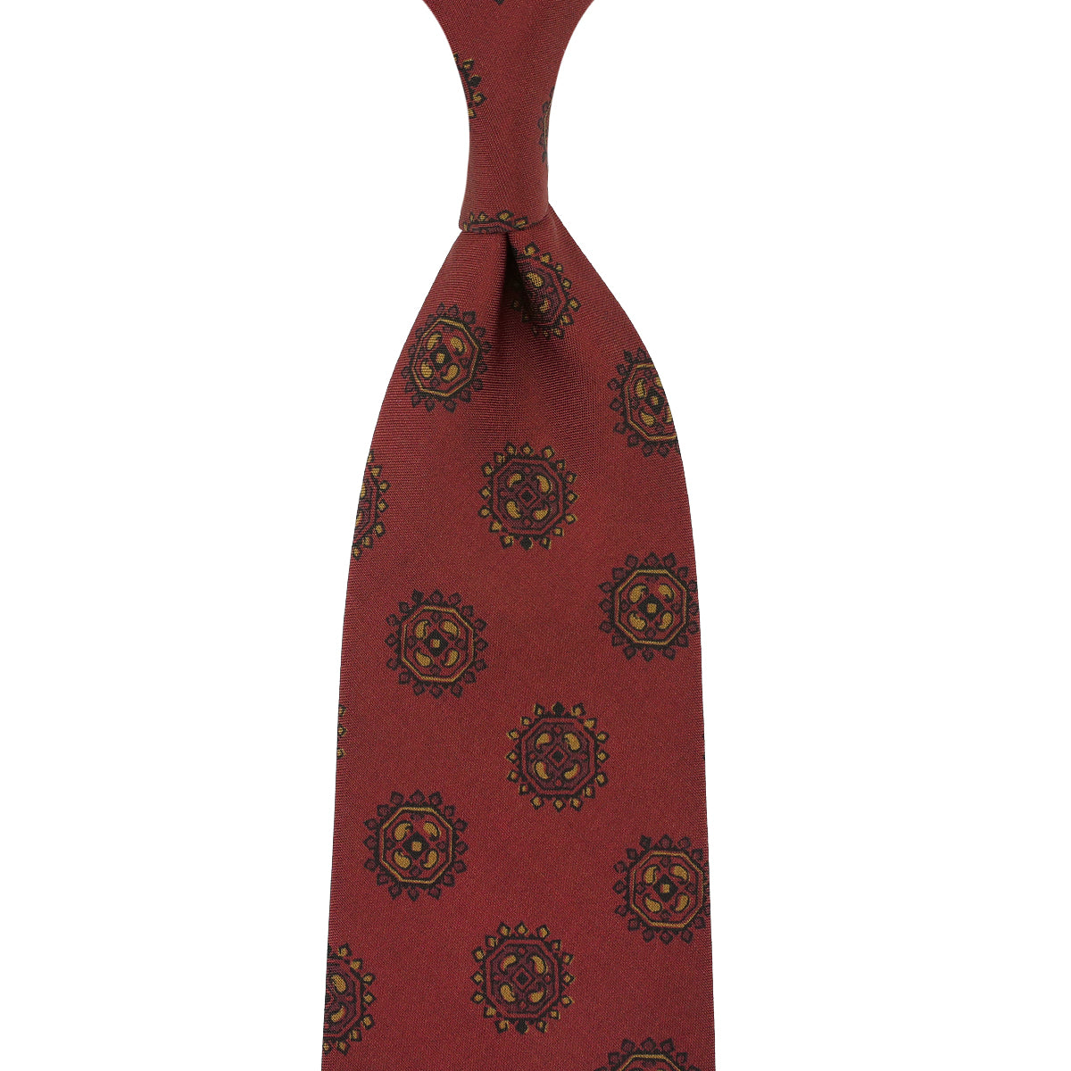 Copper Madder Silk Tie - Cherry - Hand-Rolled