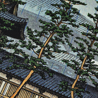 Ukiyo-e Silk Pocket Square - Daibutsu-Den - 40x40cm
