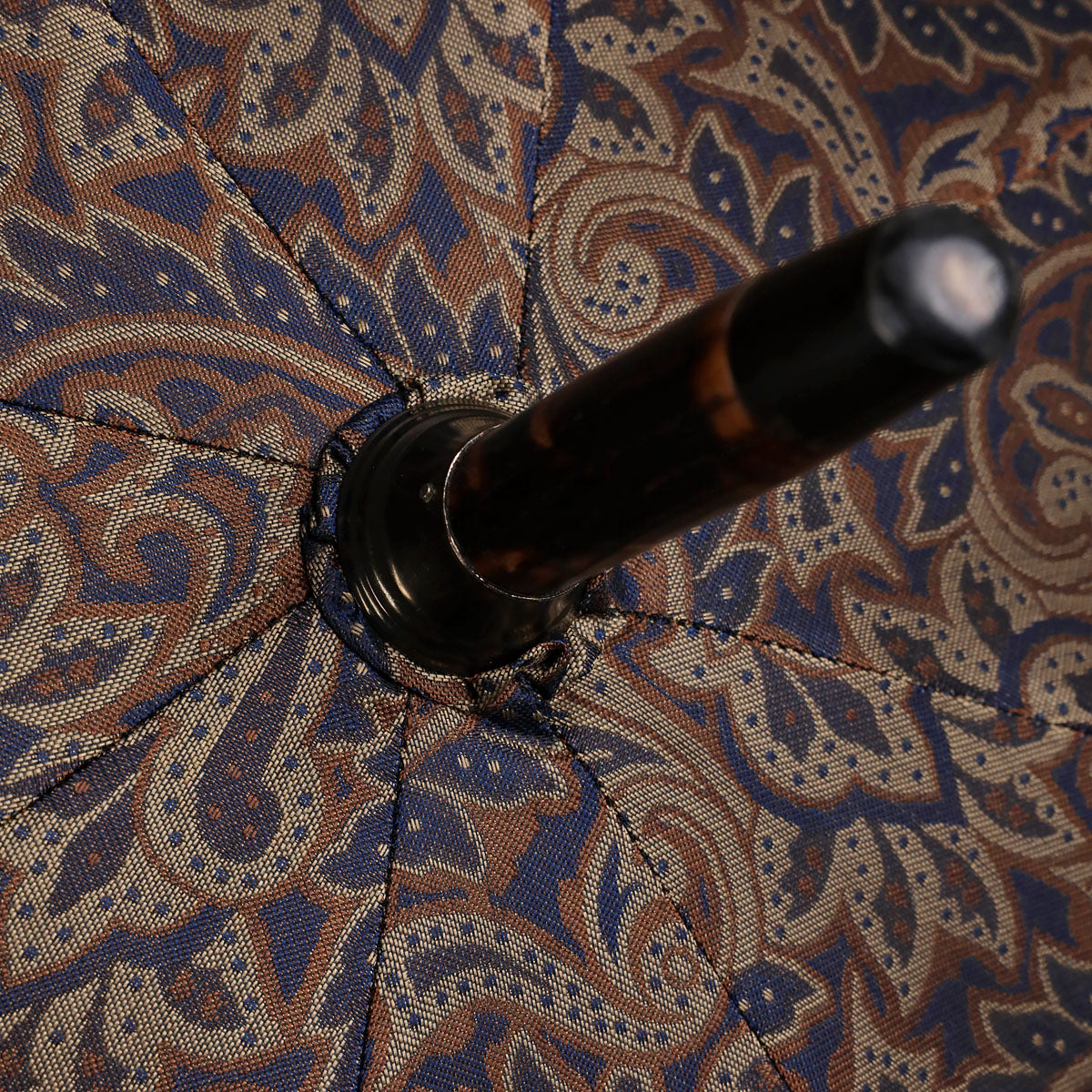 Shibumi x Mario Talarico Umbrella Navy / Brown Paisley - Hickory
