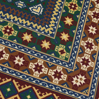 8 Bit Motif Silk Pocket Square - Forest / Brown - 40x40cm