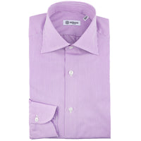 Poplin Semi Spread Shirt - Berry / White