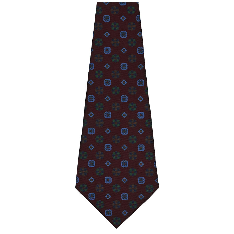 Ancient Madder Silk Bespoke Tie - Wine