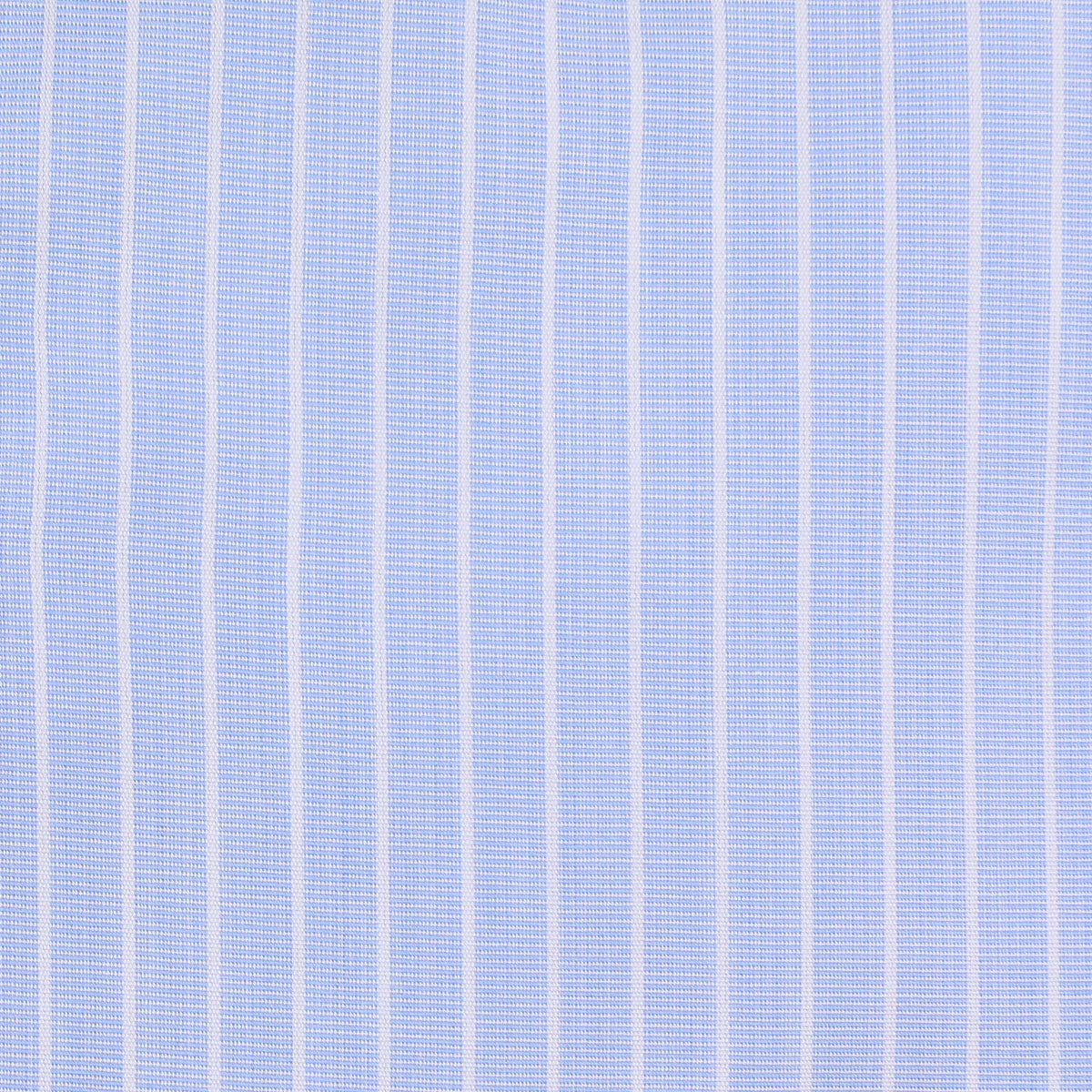 Poplin Semi Spread Shirt - Light Blue - Reverse Stripe