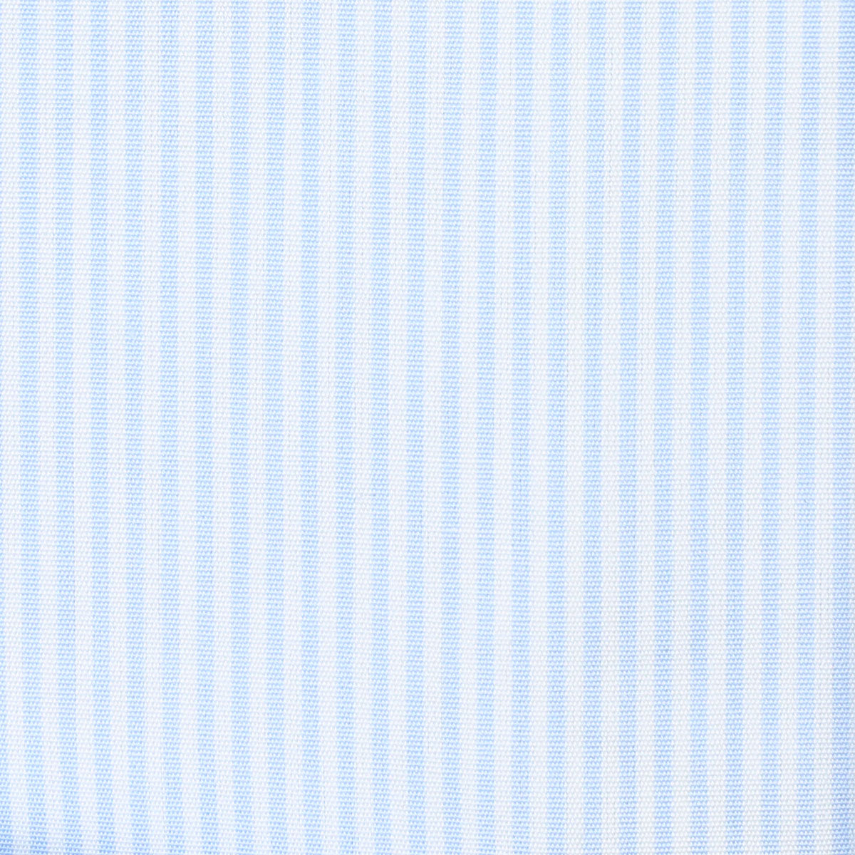 Poplin Semi Spread Shirt - White / Sky Blue - Thin Stripe