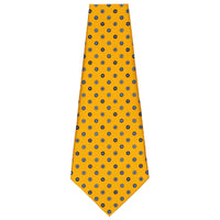 Floral Printed Silk Bespoke Tie - Yellow