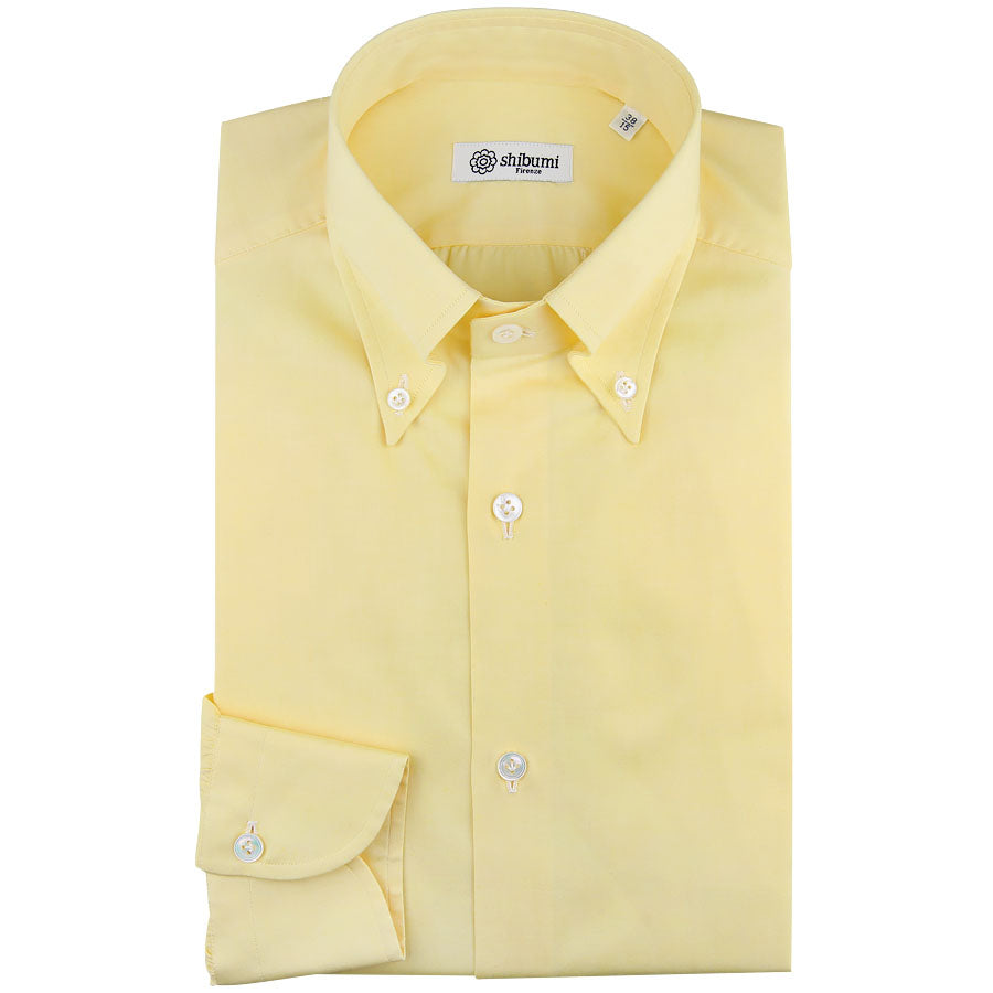 Oxford Button Down Shirt - Yellow - Solid - Regular Fit