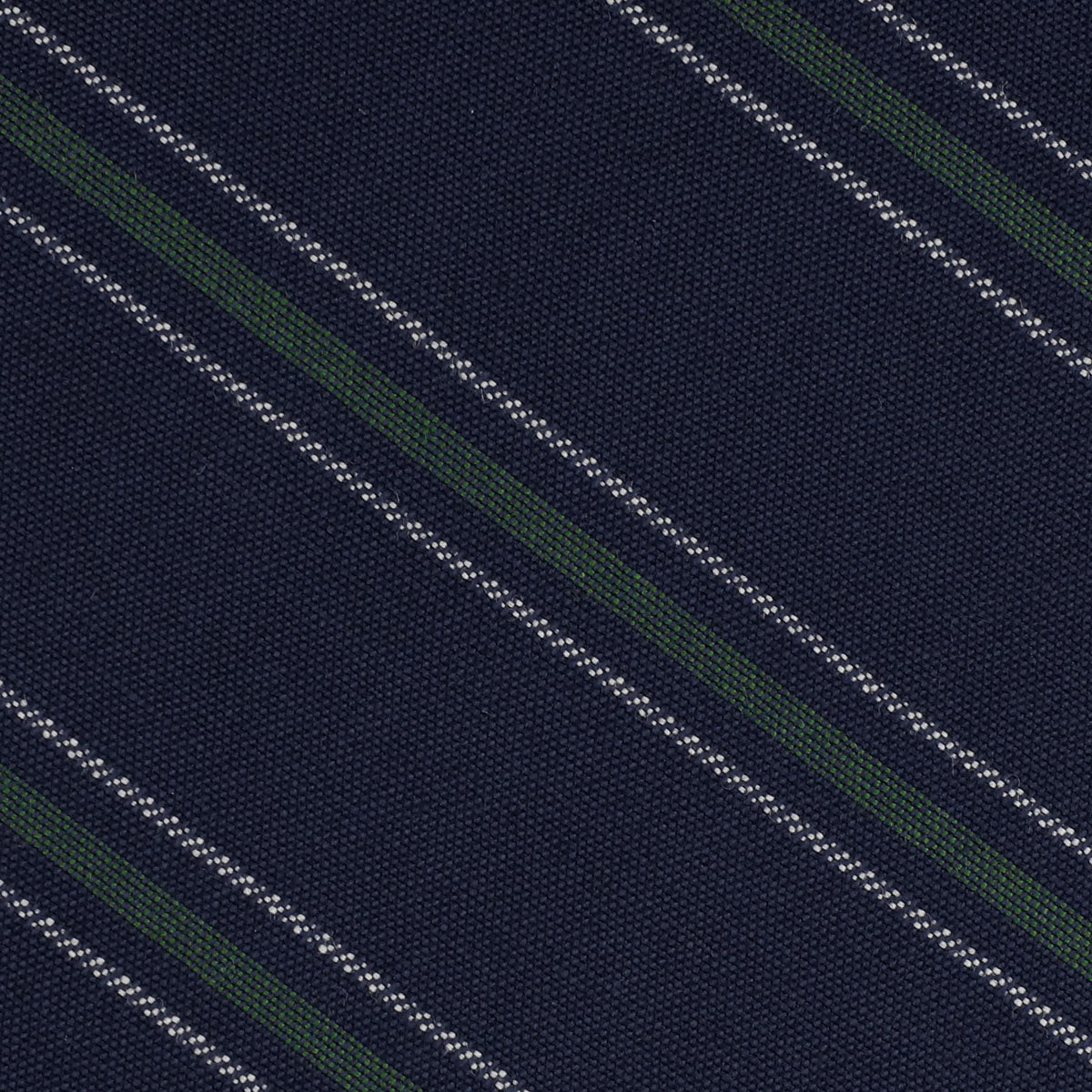Vintage Striped Bespoke Wool Tie - Navy