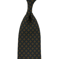 Copper Madder Silk Tie - Midnight- Hand-Rolled
