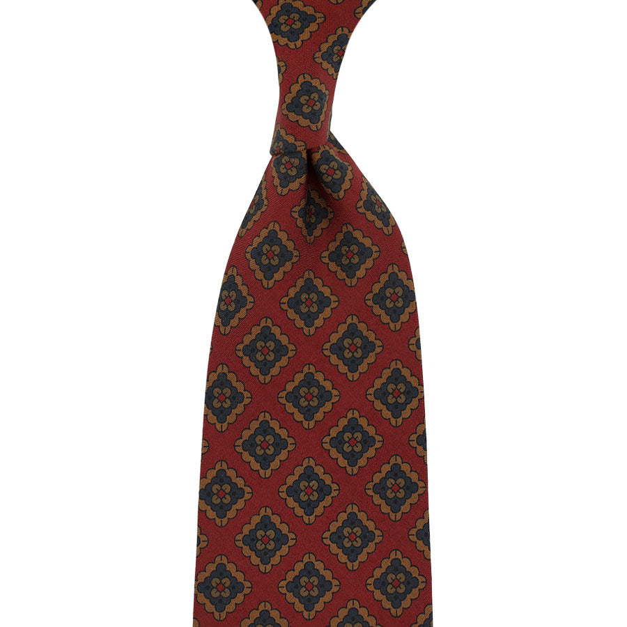 Copper Madder Silk Tie - Cherry - Hand-Rolled