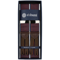 Barathea Braces - Navy / Orange
