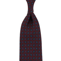 Ancient Madder Silk Tie - Burgundy - Hand-Rolled