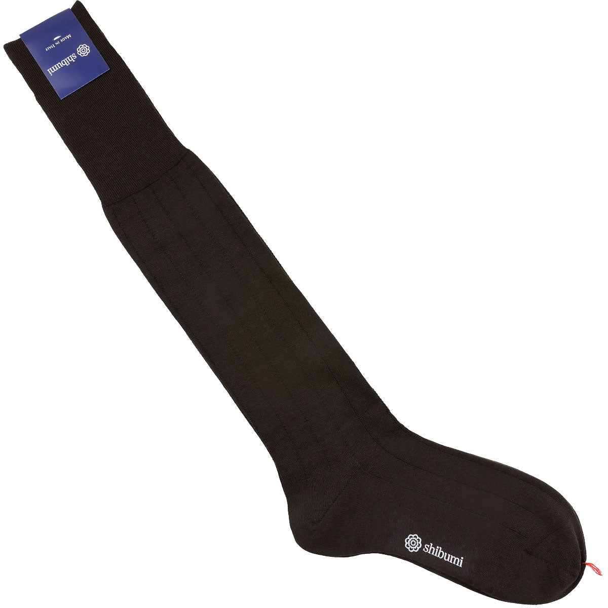Knee Socks - Thin Stripes - Dark Brown - Wool