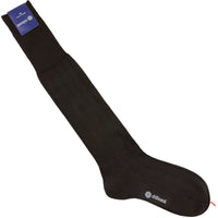 Knee Socks - Thin Stripes - Dark Brown - Wool