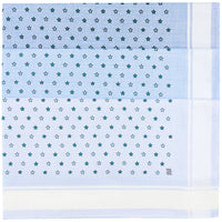 3x Star Motif Cotton Handkerchief Set - Blue