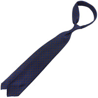 Ancient Madder Silk Tie - Navy - Hand-Rolled