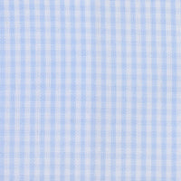 Poplin Semi Spread Shirt - White / Light Blue - Gingham