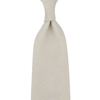 Grenadine / Garza Fina Silk Tie - Cream - Self-Tipped