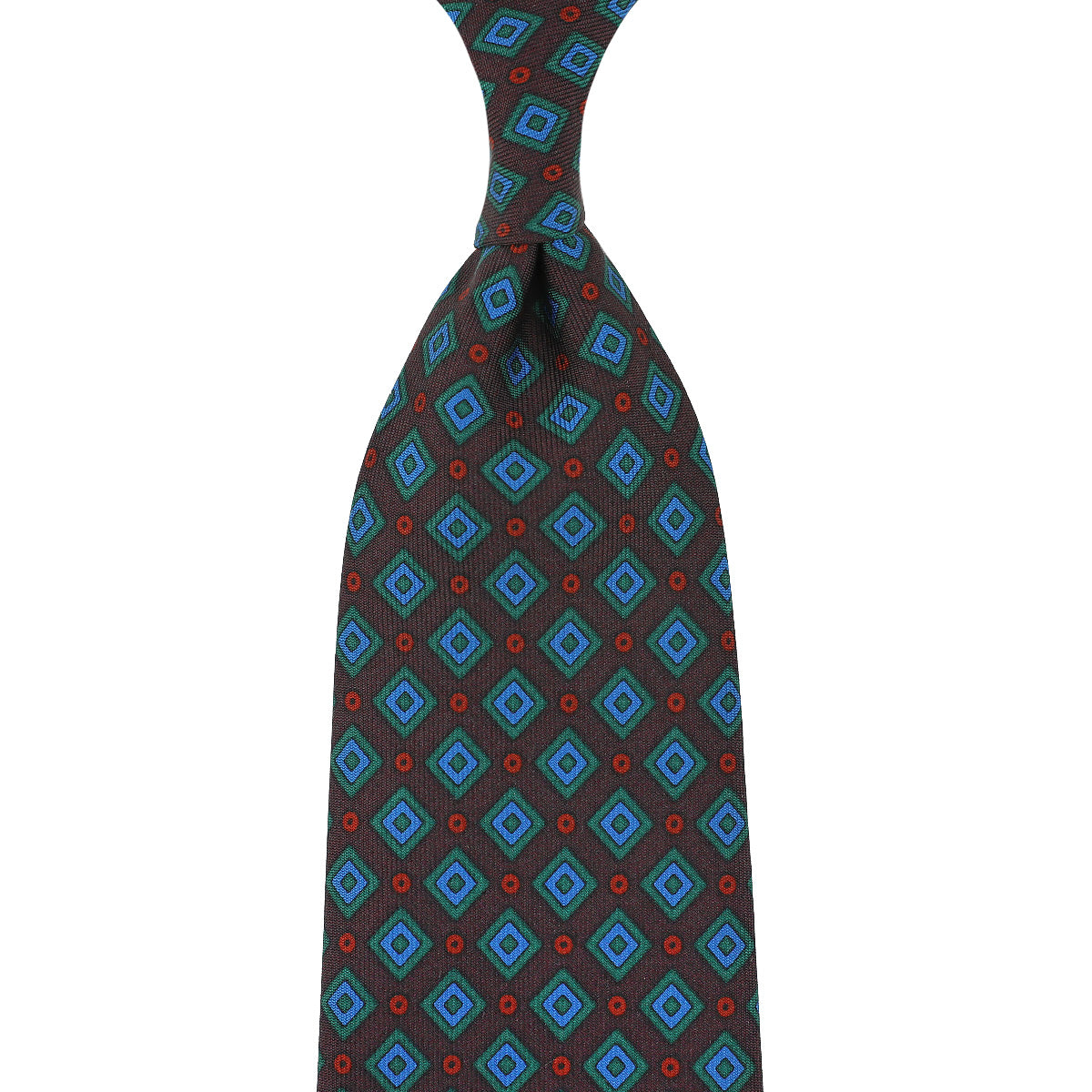 Ancient Madder Silk Tie - Chocolate - Hand-Rolled