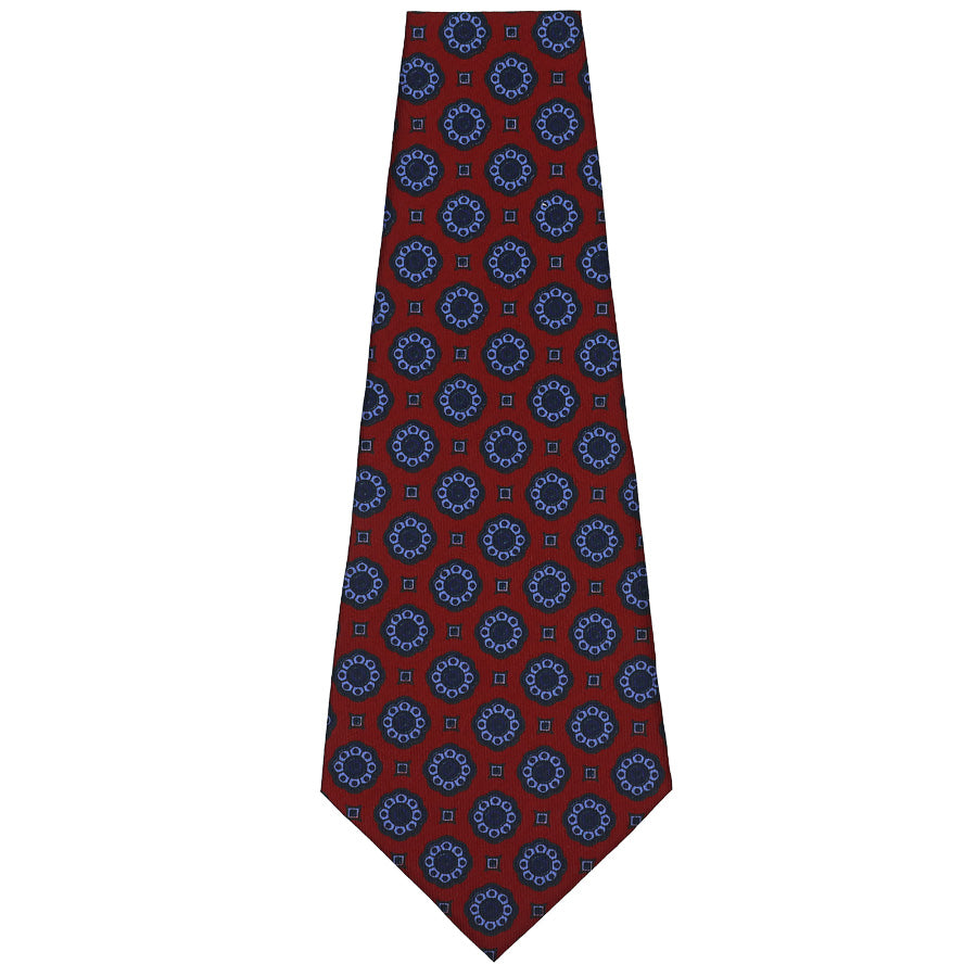 Ancient Madder Silk Bespoke Tie - Cherry