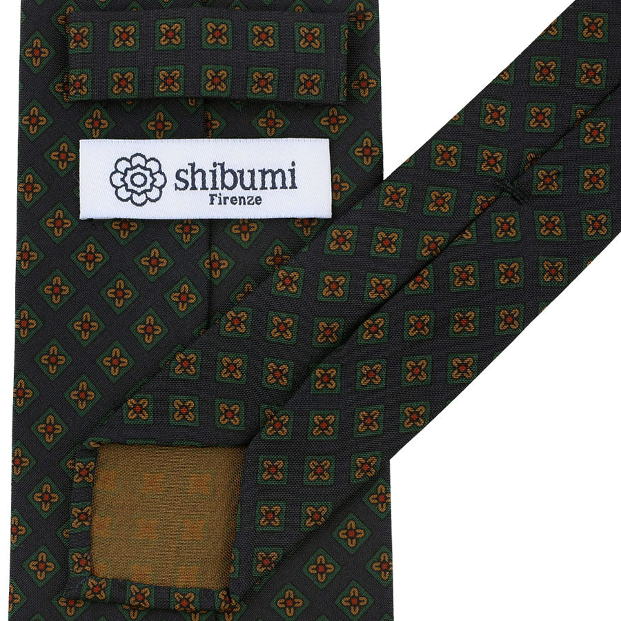 Copper Madder Silk Tie - Midnight- Hand-Rolled
