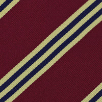 Bespoke Repp Stripe Silk Tie - Burgundy