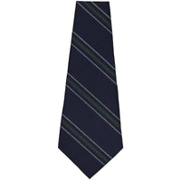 Vintage Striped Bespoke Wool Tie - Navy
