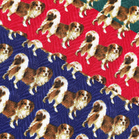 3x Animal Motif Cotton Handkerchief Set - Forest / Burgundy / Navy