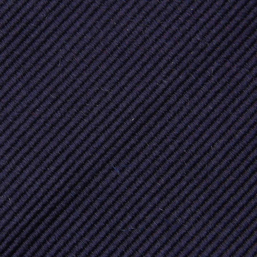 Plain Repp Bespoke Silk Tie - Midnight