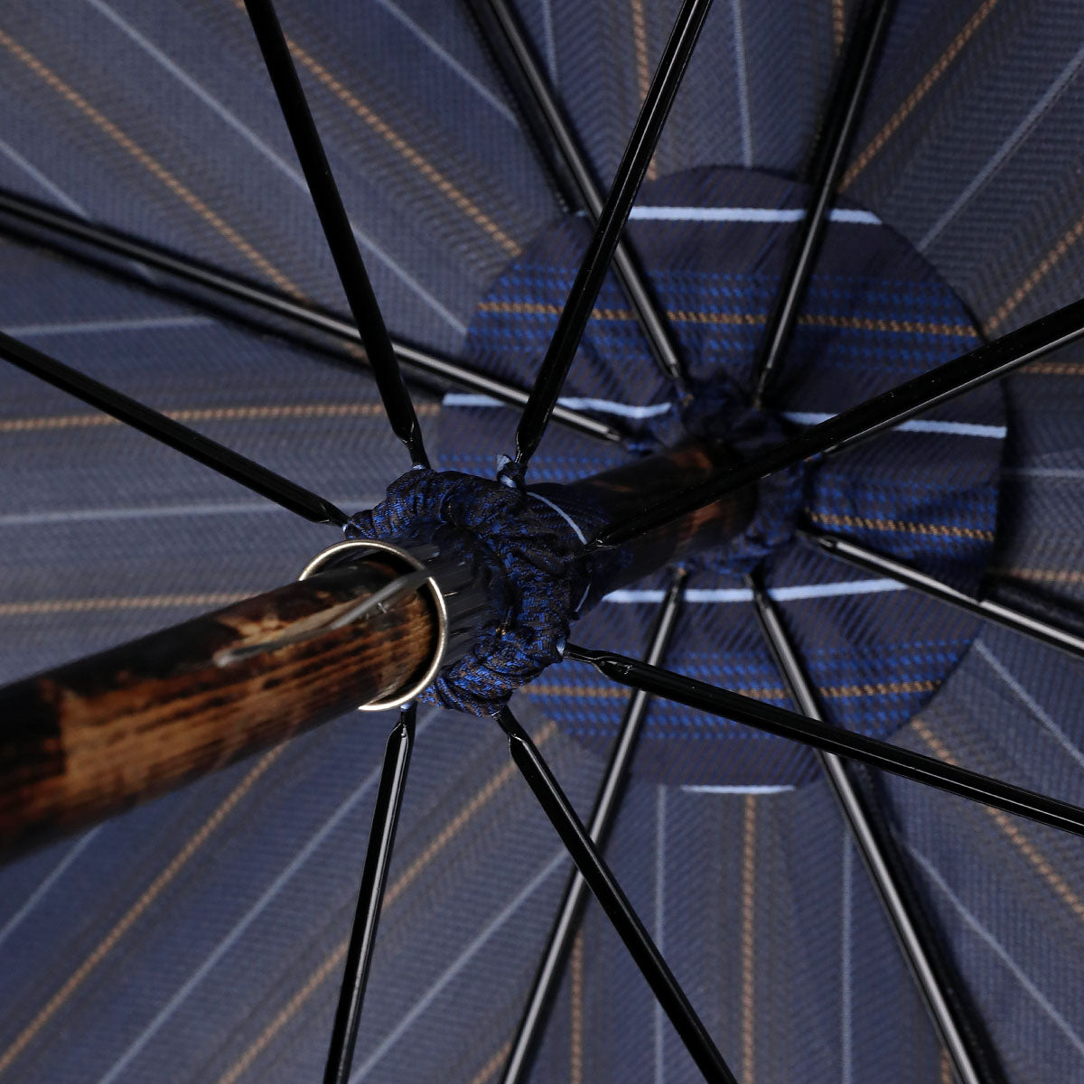 Shibumi x Mario Talarico Umbrella Navy Striped - Hickory