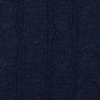 Linen / Cotton Cricket Sweater - Navy