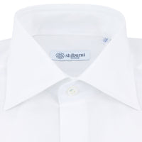 Cotton / Linen Semi Spread Shirt - White