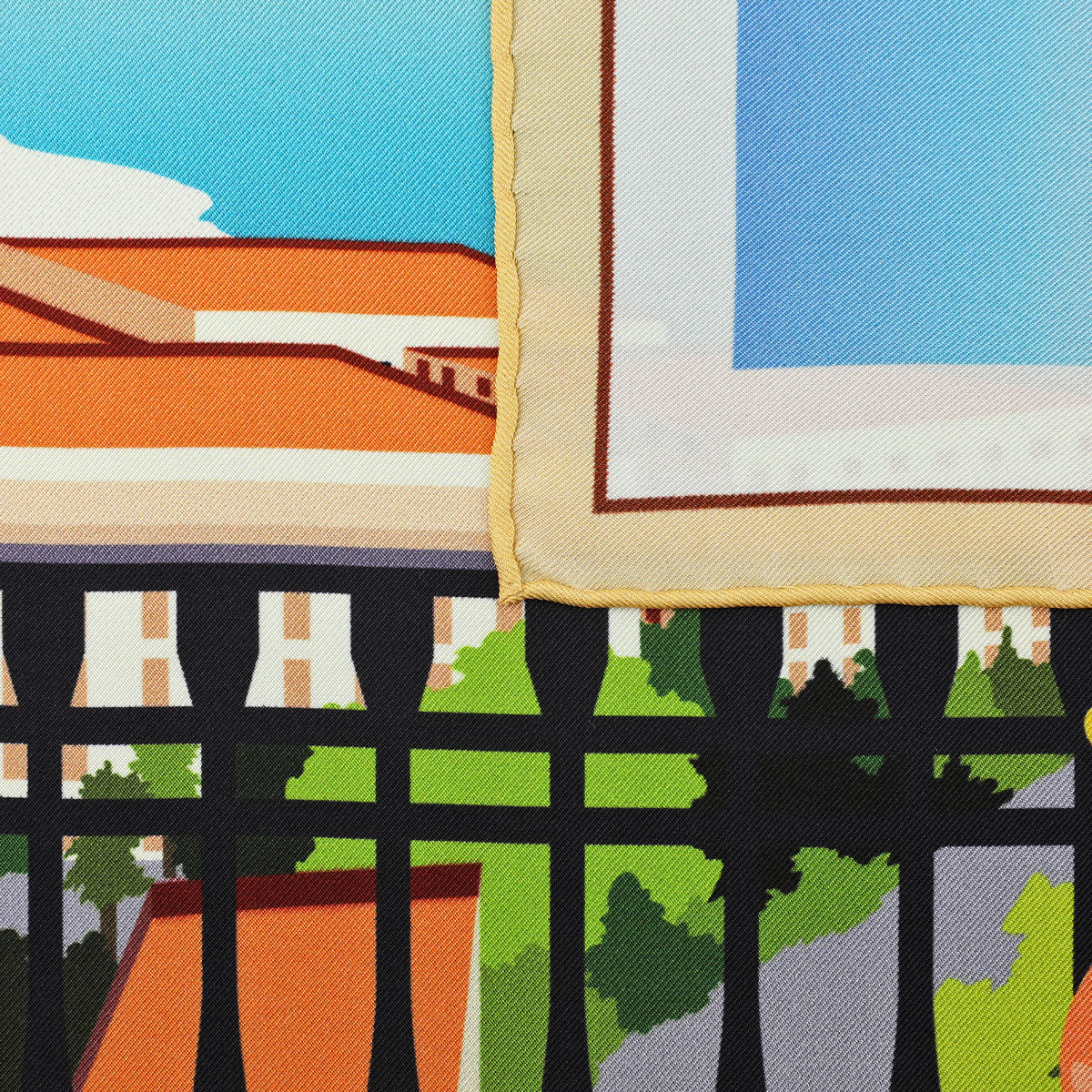 Napoli Travel Poster Silk Pocket Square - 40x40cm