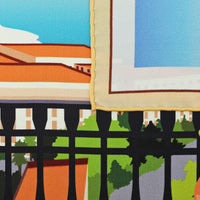 Napoli Travel Poster Silk Pocket Square - 40x40cm