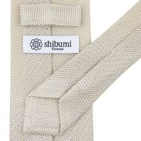 Grenadine / Garza Fina Silk Tie - Cream - Self-Tipped