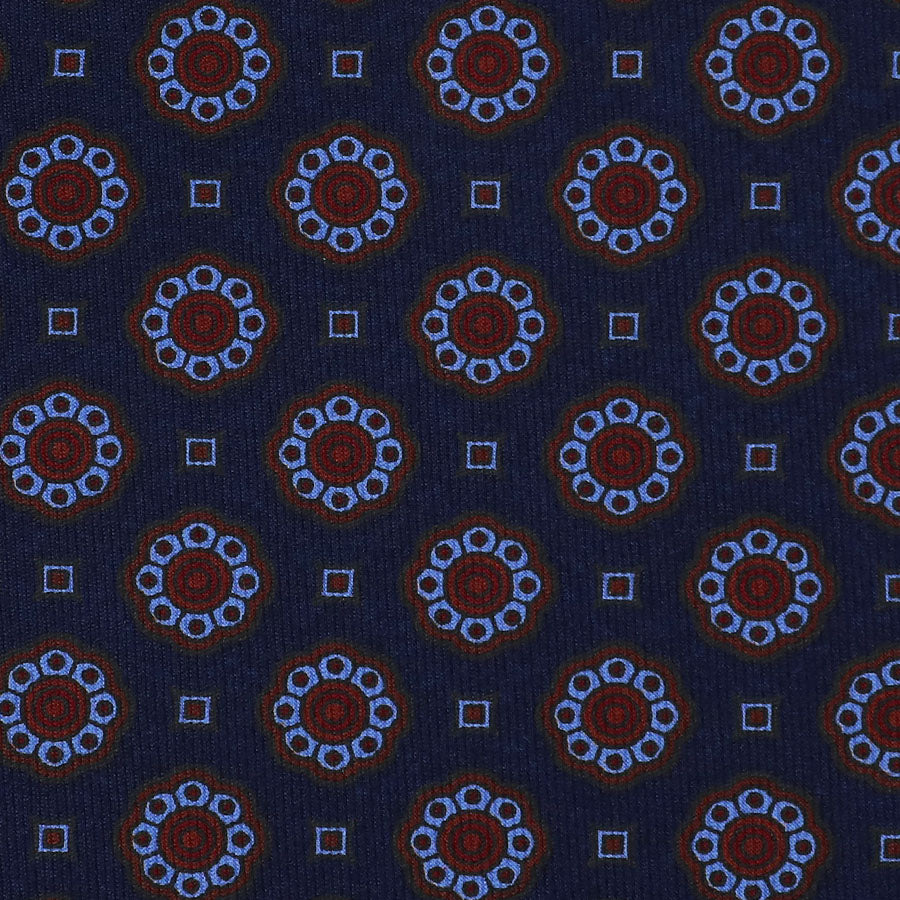 Ancient Madder Silk Bespoke Tie - Navy