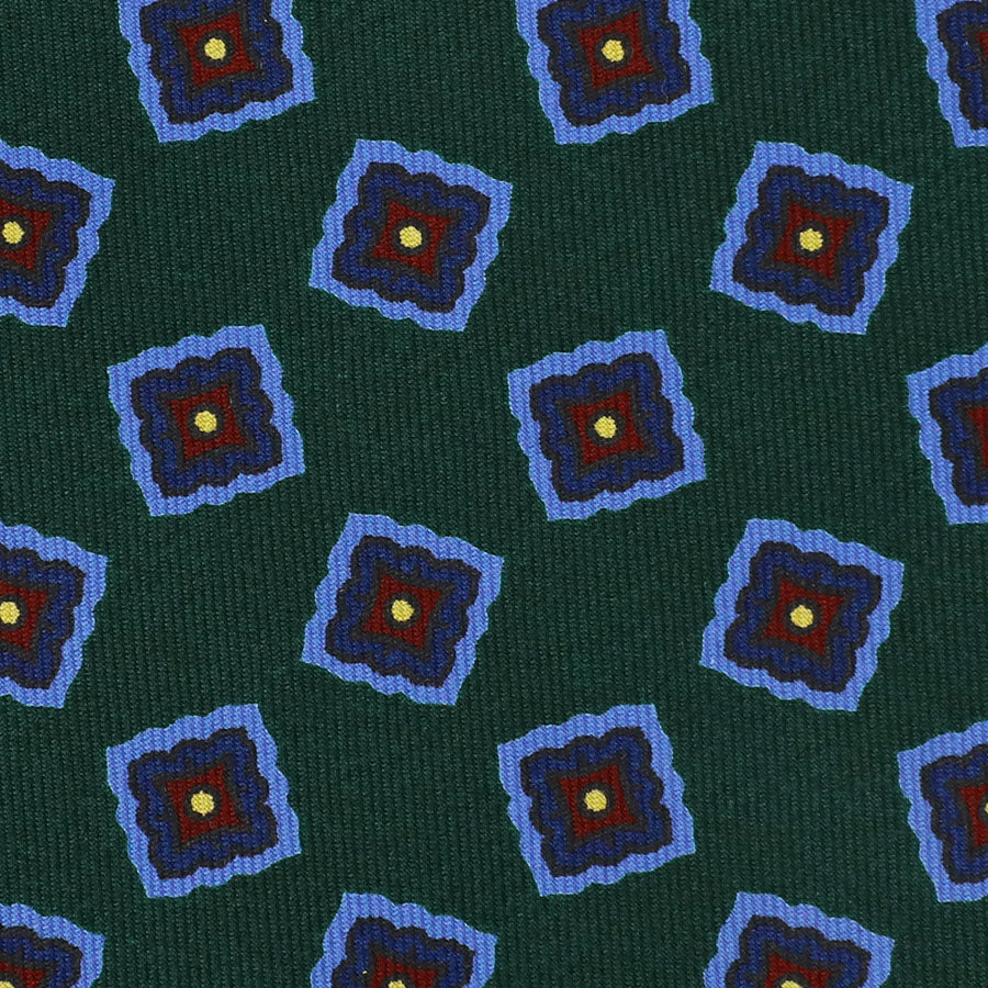 Ancient Madder Silk Bespoke Tie - Forest