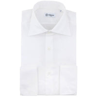 Twill Semi Spread Shirt - White - French Cuffs