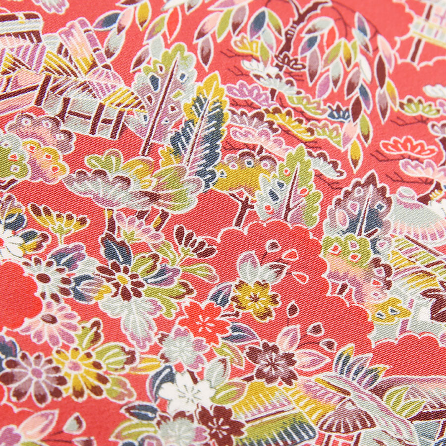 Vintage Kimono Silk Pocket Square - Pink - Hand-Rolled